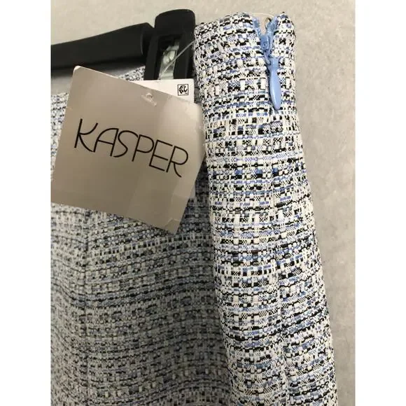 Kasper Pencil Skirt Women's 18 Tweed in California Sky NEW - Picture 3 of 8